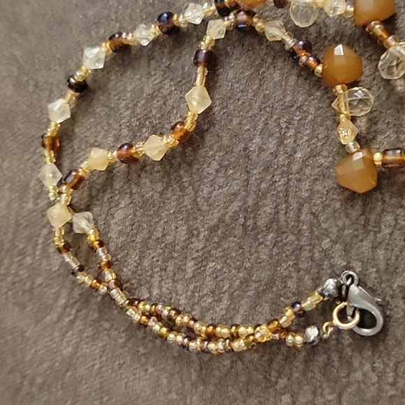 Handmade Glass Beaded Victorian Filigree Pendant Choker Necklace - Picture 4 of 6